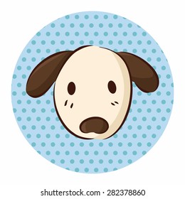 Animal dog flat icon elements, eps10