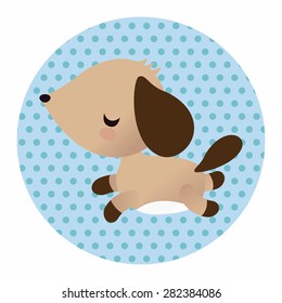 Animal dog flat icon elements, eps10