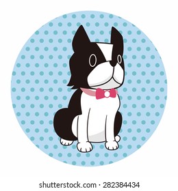 Animal dog flat icon elements, eps10