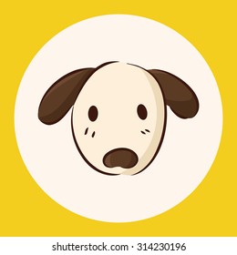 Animal dog flat icon elements, eps10