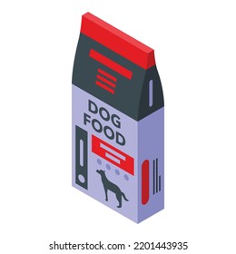 Animal dog food icon. Isometric of animal dog food vector icon for web design isolated on white background