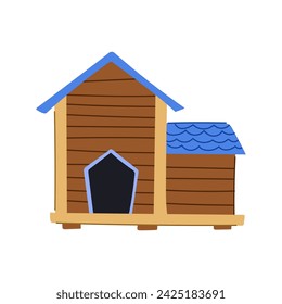 animal dog house cartoon. puppy cat, shelter cute, wooden kennel animal dog house sign. isolated symbol vector illustration