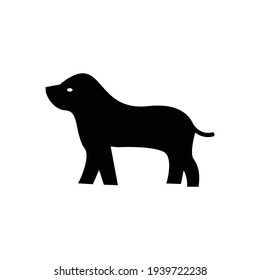 animal dog icon solid style vector