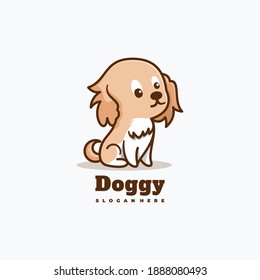 Animal dog mascot logo design vector illustration