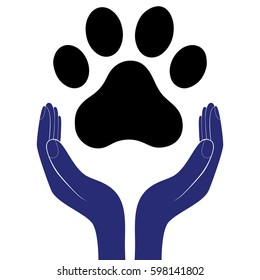 Dog Paw Human Hand Images Stock Photos Vectors Shutterstock