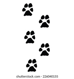 Animal Dog Paw Print Vector Illustration Stock Vector (Royalty Free ...