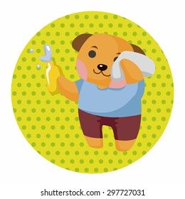 animal dog worker cartoon theme elements