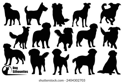 Animal Dogs Silhouettes Vector illustration