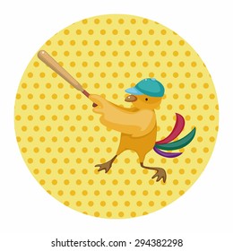 Animal doing sports cartoon theme elements