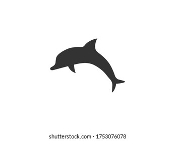 Animal, dolphin icon. Vector illustration, flat design.