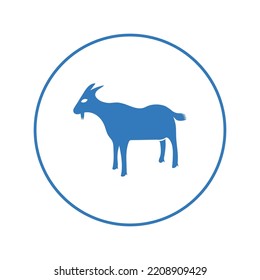 Animal domestic goat pet icon | Circle version icon |