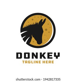 animal donkey modern logo design