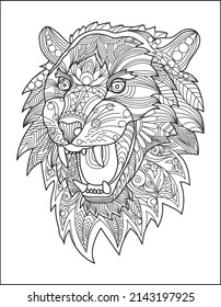 Animal Doodle Art Coloring Pages for adults