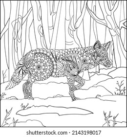Animal Doodle Art Coloring Pages for adults