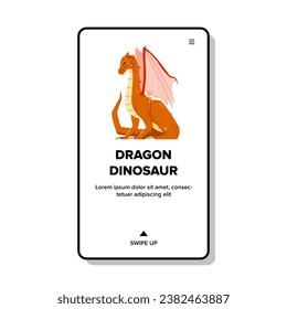animal dragon dinosaur vector. cute child, monster mascot, funny character animal dragon dinosaur web flat cartoon illustration