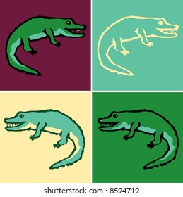dibujo animal - cocodrilo