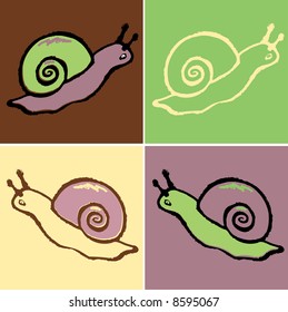 animal drawing - snail