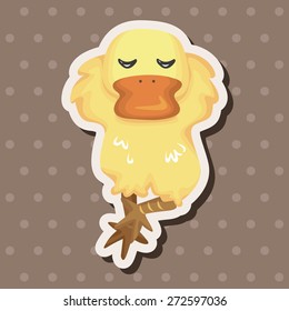 animal duck cartoon theme elements