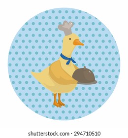 animal duck chef cartoon theme elements