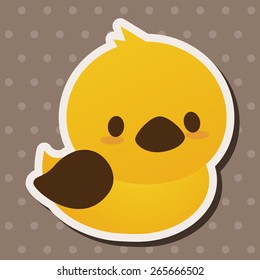 Animal duck flat icon elements, eps10