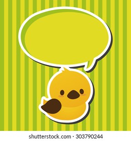 Animal duck flat icon elements, eps10