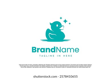 animal duck logo vector icon illustration