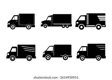 Animal Duck Silhouette Vector Illustration Set
