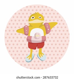 animal duck summer cartoon theme elements