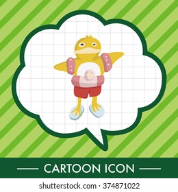 animal duck summer cartoon theme elements