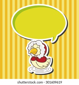 animal duck winter cartoon theme elements