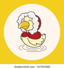 animal duck winter cartoon theme elements