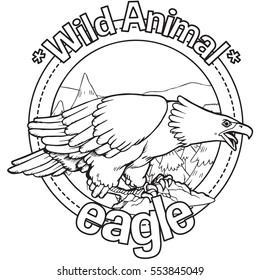 Animal Eagle Coloring Book