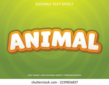 animal editable text effect template use for business logo and brand