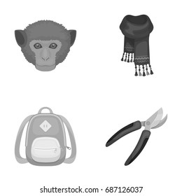 animal, education and other monochrome icon in cartoon style. clothing, gardening icons in set collection.