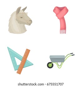 Animal, education and other web icon in cartoon style. clothing, agriculture icons in set collection.
