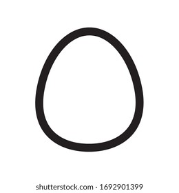 Animal egg icon design, line art style illustration