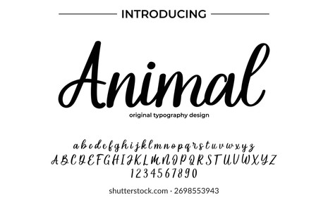 Animal - Elegant Script Font for Smooth Handwritten Design and Creative Typography