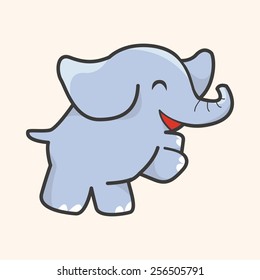 animal elephant cartoon theme elements