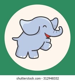 animal elephant cartoon theme elements