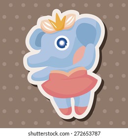animal elephant dancing cartoon theme elements