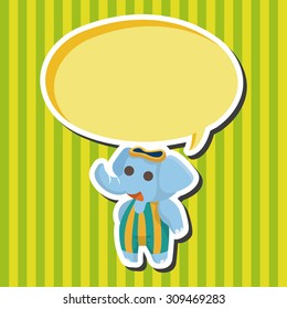 Animal elephant doing sports cartoon theme elements