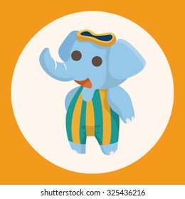 Animal elephant doing sports cartoon theme elements