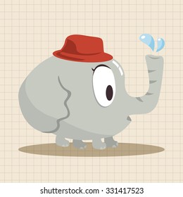 Animal elephant flat icon elements, eps10