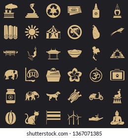 Animal elephant icons set. Simple style of 36 animal elephant vector icons for web for any design