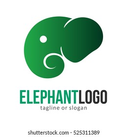 ANIMAL ELEPHANT LOGO ICON SYMBOL EMBLEM TEMPLATE