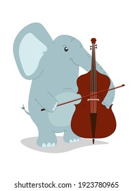Animal elephant playing intruments, vector illustration EPS10