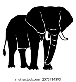 Animal Elephant silhouette vector illustration