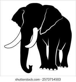 Animal Elephant silhouette vector illustration