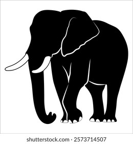 Animal Elephant silhouette vector illustration