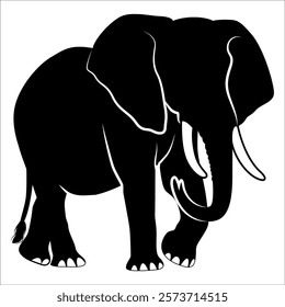 Animal Elephant silhouette vector illustration